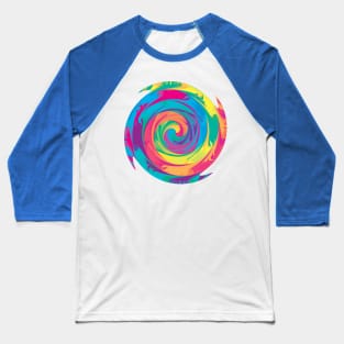 Rainbow Spiral 3 Baseball T-Shirt